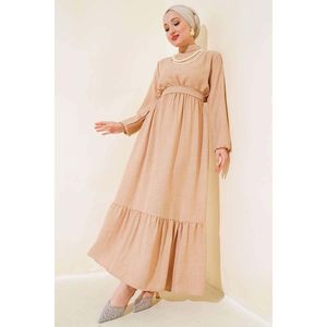 Collar de perlas vestido Latte - Product Image 3