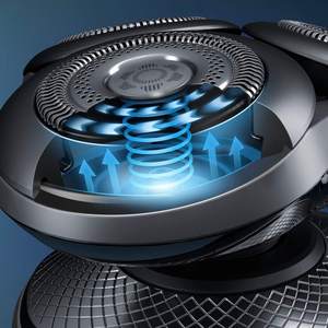 Afeitadora Eléctrica Inteligente para Uso en Seco y Húmedo con Cuchillas Triples y Dobles, Resistente al Agua IPX7, Cuchillas Rotatorias y de Lámina de Repuesto - Product Image 3
