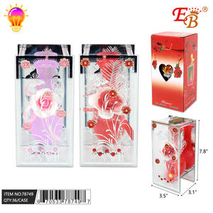 Jarrón de flores Eb Valentine de 8 pulgadas en vidrio con serigrafía de lujo para decoraciones del Día de San Valentín - Product Image 1
