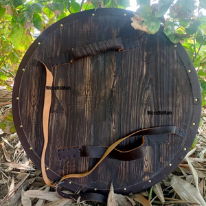 Escudo vikingo Molnar Medieval tallado escudo vikingo arte de la pared decoración Escudo de disfraz escudo por Calvin artesanía - Product Image 2