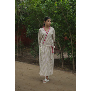 Women's Reversible Cotton <b>Kimono</b> Robe Lightweight Boho Loungewear with Pockets Spa <b>Beach</b> Resort Outfit Breathable One Size - Product Image 2