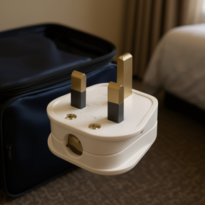 White UK <b>Plug</b> Travel Power <b>Adapter</b> Convenient for On-the-Go Charging - Product Image 3