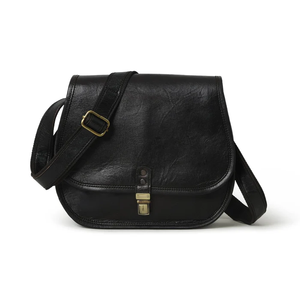 Premium Style Minimaliste En Cuir Véritable Bureau Sac À Main Casual Messenger Sac Bouton Chaîne Noir Sac À Bandoulière Fermeture Éclair En Gros - Product Image 2