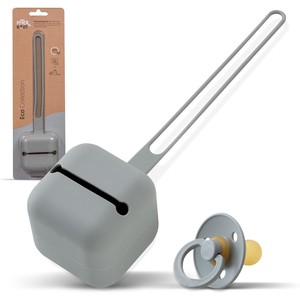 Support de sucette en silicone gris pétrole pour bébés de 0 à 12 mois - Product Image 1