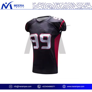 Camisetas de fútbol americano, camisetas personalizadas de poliéster Boxy Mesh, ropa de calle corta, camisetas de fútbol, logotipo bordado sublimado - Product Image 5