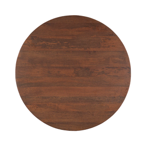 Lavish Design Hand Carved Circular Pattern <b>Wood</b> Base Walnut Finish Solid Mango Wooden Round Shape <b>Top</b> Home Kitchen Dining <b>Table</b> - Product Image 6