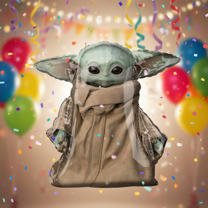 Globo de Papel Metálico Baby Yoda de 58X66Cm, Decoración para Fiestas, Bolsa de 2 Piezas con Impresión Digital de 6 Colores - Product Image 3