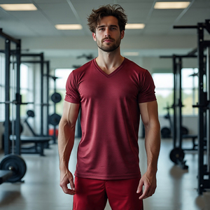 Entraînement musculation t-shirt hommes 100% coton athlétique vêtements de sport t-shirt hommes haute qualité été exercice t-shirt hommes - Product Image 6