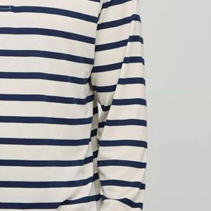 Polo pour homme en coton 100% à rayures avec logo personnalisé, épaules tombantes, manches longues, fentes latérales, style jersey de rugby surdimensionné - Product Image 6