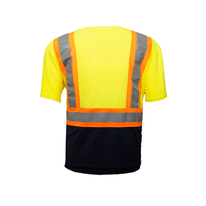 เสื้อยืดสะท้อนแสง Hi Vis สำหรับผู้ชาย เสื้อทำงานเพื่อความปลอดภัยที่มองเห็นได้ชัดเจน เสื้อยืดน้ำหนักเบาสำหรับงานก่อสร้างและงานถนน - Product Image 4