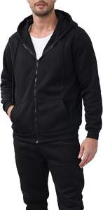 2025, el chándal con cremallera para hombre más vendido, cuello con capucha de invierno con diseño liso personalizado, conjuntos de moda ecológicos, logotipo frontal - Product Image 6