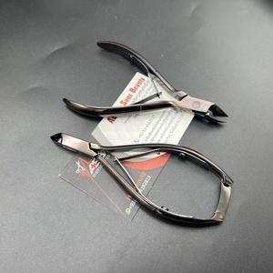 Professional Manicure Pedicure <b>Set</b> Black Stainless Steel <b>Nail</b> Clipper <b>Cutter</b> Toe Finger <b>Nail</b> Art Tools Custom Cuticle Pushers - Product Image 5