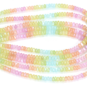 Hermosas Cuentas Redondas Lisas de Piedra Lunar Arcoíris, 15 Pulgadas, Cuentas de Piedra Lunar Arcoíris con Colores Degradados, Calidad AAA - Product Image 6