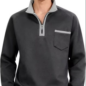 Suéteres de Cuello Alto con Cierre de Cremallera de un Cuarto para Hombre, de Manga Larga, Casuales, Cálidos, de Forro Polar - Product Image 4