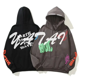 Sweat à capuche surdimensionné pour homme en spandex/coton imprimé sur mesure, pull d'hiver, style streetwear brodé en 3D, écologique, haute qualité - Product Image 1