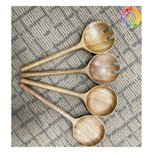 Cuillères en bois de haute qualité, ensemble de cuillères en teck naturel 100%, cuillère d'ustensiles de cuisine en bois, cuillère en bois artisanale - Product Image 1