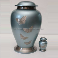 Urne de crémation en aluminium pour cendres humaines et animales Urnes de crémation papillon en métal pour cendres humaines et fournitures funéraires