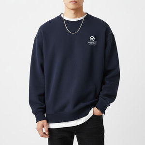Sweat-shirt élégant pour homme en coton mélangé, coupe ajustée, idéal pour la salle de sport et les tenues quotidiennes. - Product Image 1