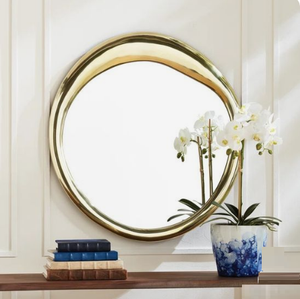 Miroir mural de salle de bain en métal de forme personnalisée de style élégant accessoire décoratif unique décor à la maison - Product Image 1