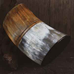 Tasse de corne à boire Viking personnalisée fabriquée à la main corne naturelle hautement polie d'Inde pour le vin et la bière - Product Image 6