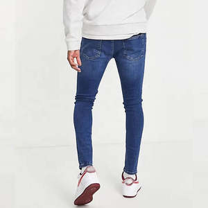 Pantalon en jean de haute qualité lavé à l'acide avec logo personnalisé imprimé pour hommes pantalon en jean de style Hip Hop à bas prix pour adultes - Product Image 3