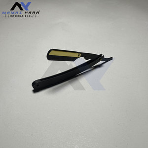 Rasoirs de Barbier Personnalisés avec Logo OEM Noir & Or Rasoirs de Barbier Professionnels Prix de Gros Conception Personnalisée - Product Image 3