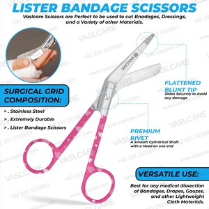 San Valentín corazones amor patrón vendaje tijeras Acero inoxidable vestidor Lister enfermera instrumento por Vaslcare - Product Image 4