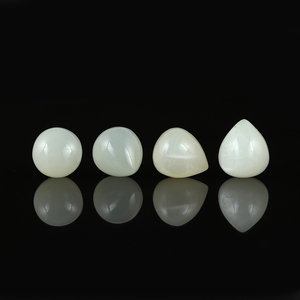 Piedra Lunar Natural de Color Blanco, Gema Semipreciosa de Forma Redonda para la Fabricación de Joyas, Pendientes y Anillos, Precio al por Mayor, Marca Gopika - Product Image 1