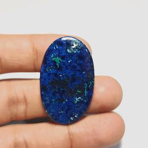3A + คุณภาพ Cabochons 100% ธรรมชาติ Azurite พลอยหลวมรูปไข่อัญมณีแท้และหินสําหรับเครื่องประดับทําใช้ขายส่ง - Product Image 5
