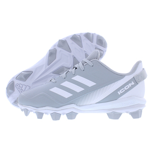 Chaussures Adidas Icon 7 Md pour garçons Couleur : Gris clair/Blanc/Métallisé argenté 100% authentique - Product Image 1