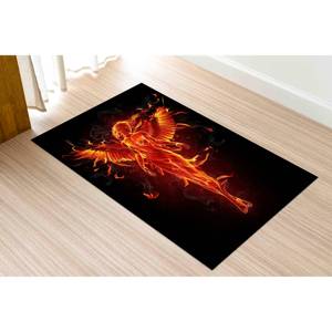 Tapis abstraits pour femmes, tapis noir, tapis ailes d'ange, tapis personnalisé, tapis à poils doux - Product Image 5