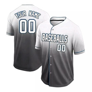 Maillot de baseball/softball unisexe pour adultes de haute qualité, 100% polyester, logo personnalisé imprimé, séchage rapide, respirant, vêtements de sport OEM - Product Image 6