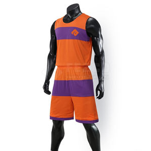เครื่องแบบบาสเก็ตบอลสำหรับผู้ชายเครื่องแบบบาสเก็ตบอลวัสดุโพลีเอสเตอร์ทนทาน - Product Image 1