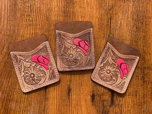 เคสใส่บัตรเครดิตทรงสี่เหลี่ยมผืนผ้าหนังถือด้วยมือขนาดเล็กน่ารักแบบตะวันตก - Product Image 2