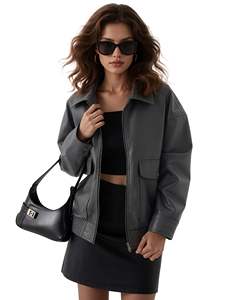 เสื้อแจ็คเก็ตหนังผู้หญิงคุณภาพสูง |   เสื้อแจ็คเก็ตหนังแท้ ดีไซน์หรูหรา ทนทาน ให้ลุคเหนือกาลเวลา - Product Image 5