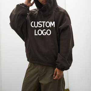 Sudadera con Capucha para Hombre, 100% Algodón Puro, Tejido Grueso, Logotipo Personalizado Bordado, Resistente al Viento, Color Sólido, Hombros Caídos, Corte Holgado, Ajuste Regular - Product Image 1