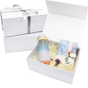<b>Large</b> <b>Gift</b> <b>Box</b> for Present, 12.5 X 8.5 X 4.75 Inches, White <b>Gift</b> <b>Box</b> with Magnetic Lid, Collapsible <b>Gift</b> <b>Box</b> with Ribbons - Product Image 1