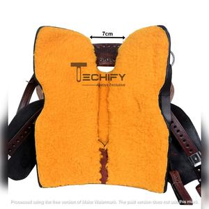 Selle anglaise de style occidental durable en cuir synthétique sculpté à la main, siège confortable écologique, équitation en laiton - Product Image 3