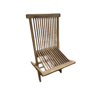 Chaise pliante en bois de couleur naturelle chaise de jardin minimaliste base d'eau en bois de teck pour mobilier d'extérieur prix de gros - Product Image 1