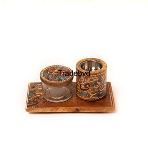 Brûleur bakhoor en bois magnifiquement sculpté parfait pour la décoration intérieure du Moyen-Orient tradebyd - Product Image 1