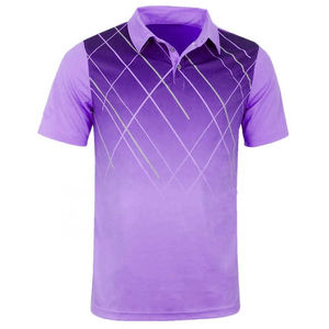 Sublimación sólida para hombre, camisa con logotipo personalizado, ropa deportiva de secado rápido, tela de poliéster transpirable, camisa de Golf informal de manga corta - Product Image 5