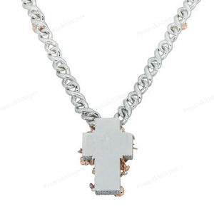 Custom TOYA Pendant <b>Necklace</b> Fully Iced Out Cuban Link <b>Chain</b> with Detailed Floral Bird Designs <b>Gold</b> Plated Moissanite Best Price - Product Image 3