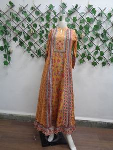 Traditional Elegance: <b>Viscose</b> Printed Maxi <b>Dress</b> - Timeless Indian <b>Dress</b>, Embracing Women's Affection for Ethnic Wear - Product Image 3