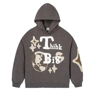 OEM/ODM Sweats à capuche pour hommes en polyester/coton de haute qualité 500g Logo personnalisé Impression brodée vierge surdimensionnée Coupe ample Motif solide - Product Image 4