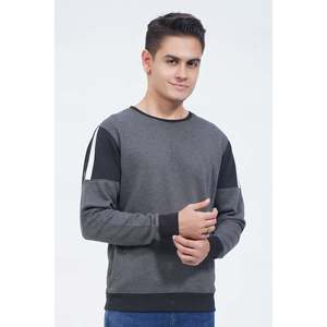 Sweat-shirt à manches longues pour homme DARIEL avec logo personnalisé, col rond, tissu en molleton français, anti-rides, anti-rétrécissement, doublure unie, XXS - Product Image 1