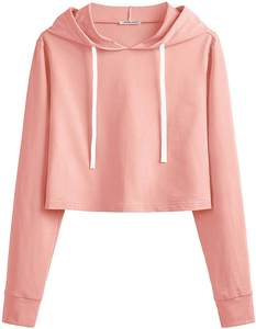 Sudaderas cortas de algodón 100% para mujer de último diseño, bajo índice, buen Material, servicios OEM, buena venta de sudaderas con capucha cortas para mujer - Product Image 6