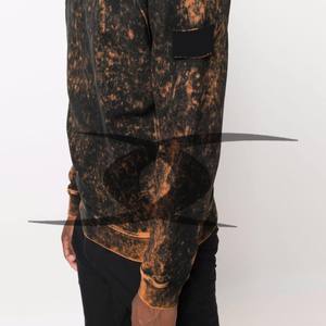 Vente en gros Sweat à capuche thermique surdimensionné pour hommes Vintage Lavé 3D Tie Dye Print Acid Wash Effect Heavyweight French Terry 100% coton - Product Image 4