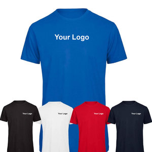 T-shirt décontracté 100% coton uni pour homme, haut d'été avec logo brodé sur le devant, anti-rides, options de taille disponibles - Product Image 1