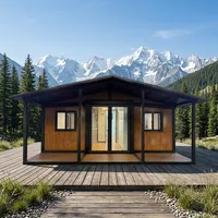 Maison modulaire de luxe à double aile extensible pour les vacances à la plage, idéale pour le développement de complexes hôteliers et le camping en bord de mer