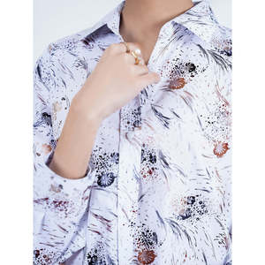 เสื้อผ้าฝ้าย GRAZIA ลายดอกไม้ ทรงปกติ ผ้าป๊อปลิน - Product Image 4